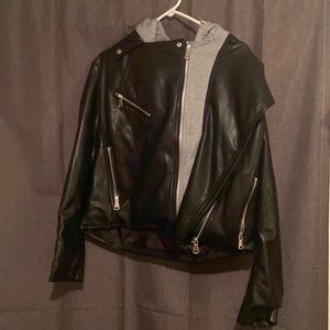 faux leather jacket
